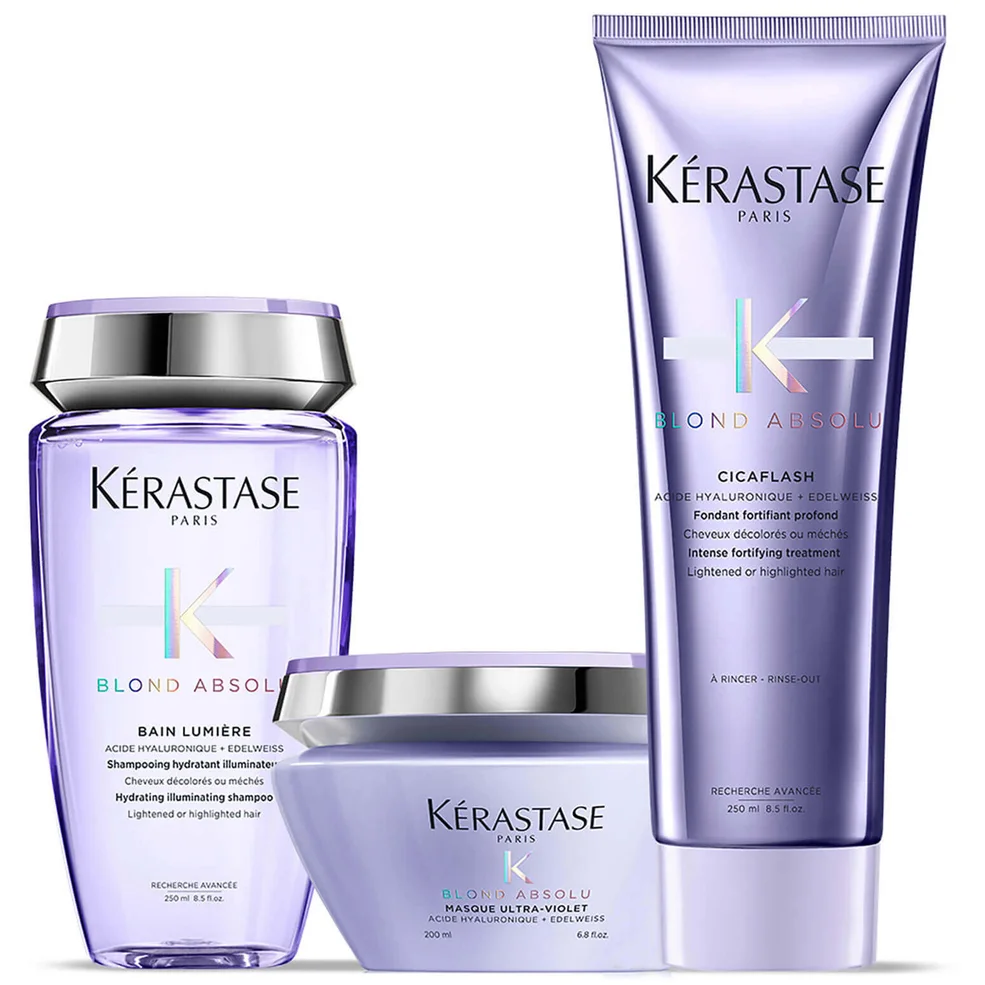 Kérastase Blond Absolu Lumiere Shampoo, Conditioner and Masque Trio szampon, odżywka i maska do włosów blond Zdjęcie 1