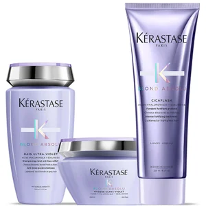 Kérastase Blond Absolu Ultra Violet Shampoo, Masque and Conditioner Trio szampon, maska i odżywka do włosów blond - undefined undefined