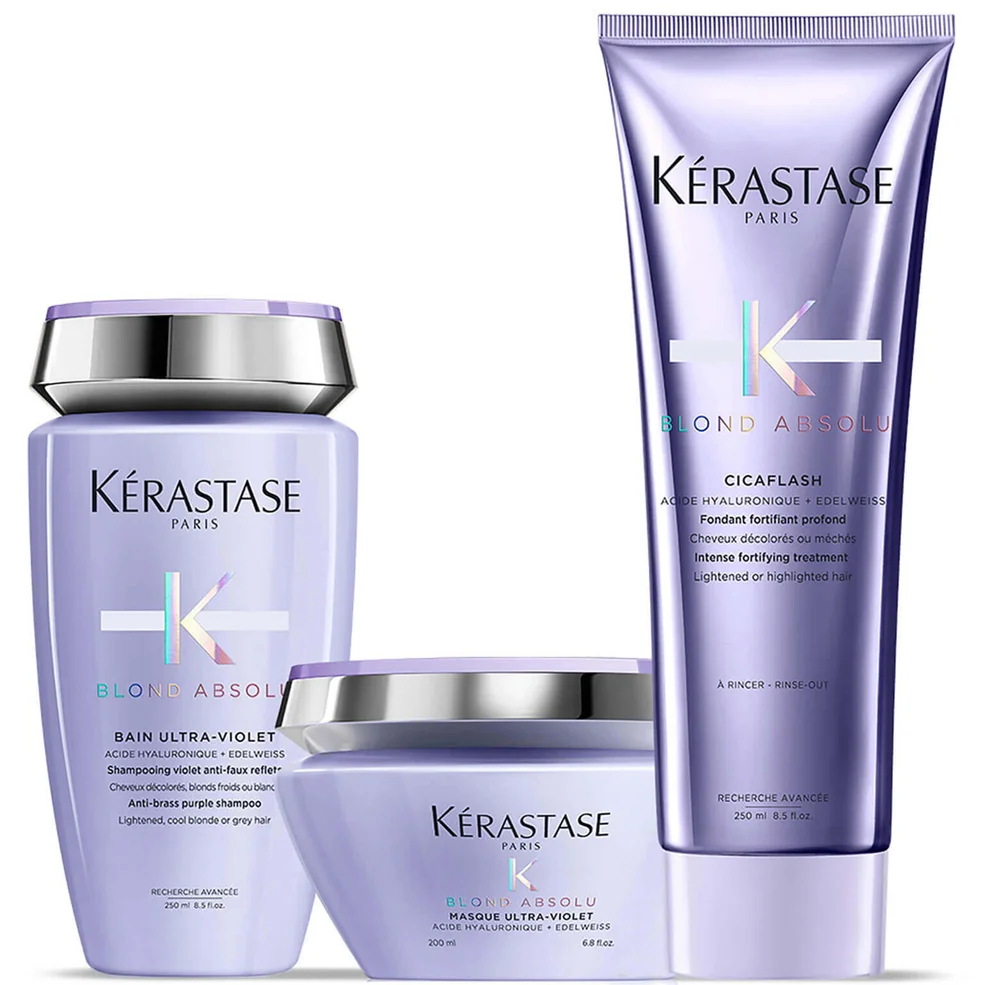 Kérastase Blond Absolu Ultra Violet Shampoo, Masque and Conditioner Trio szampon, maska i odżywka do włosów blond Zdjęcie 1