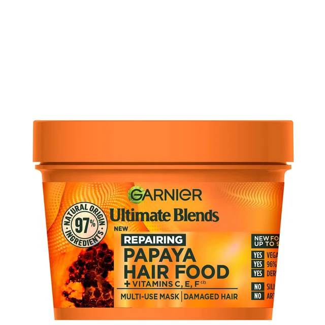 Garnier Ultimate Blends Hair Food Papaya 3-in-1 Damaged Hair Mask Treatment maseczka do włosów zniszczonych 390 ml