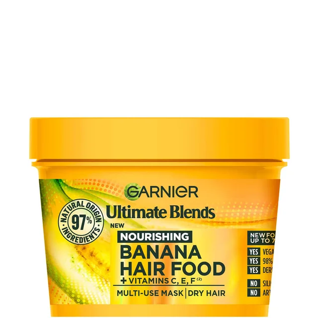 Garnier Ultimate Blends Hair Food Banana 3-in-1 Dry Hair Mask Treatment maseczka do włosów suchych 390 ml