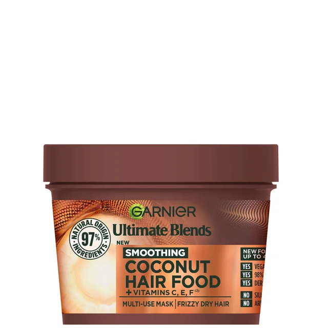 Garnier Ultimate Blends Hair Food Coconut Oil 3-in-1 Frizzy Hair Mask Treatment maseczka do włosów puszących się 390 ml