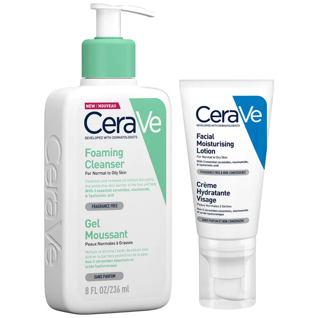 CeraVe Cleanse the Day Away Duo zestaw do oczyszczania skóry