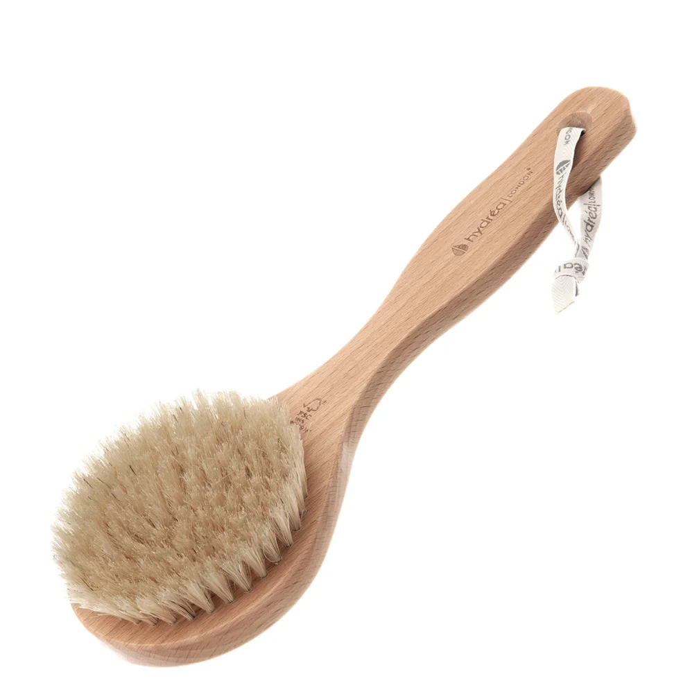 Hydrea London Classic Short Handled Body Brush with Natural Bristle (Medium Strength) Zdjęcie 1