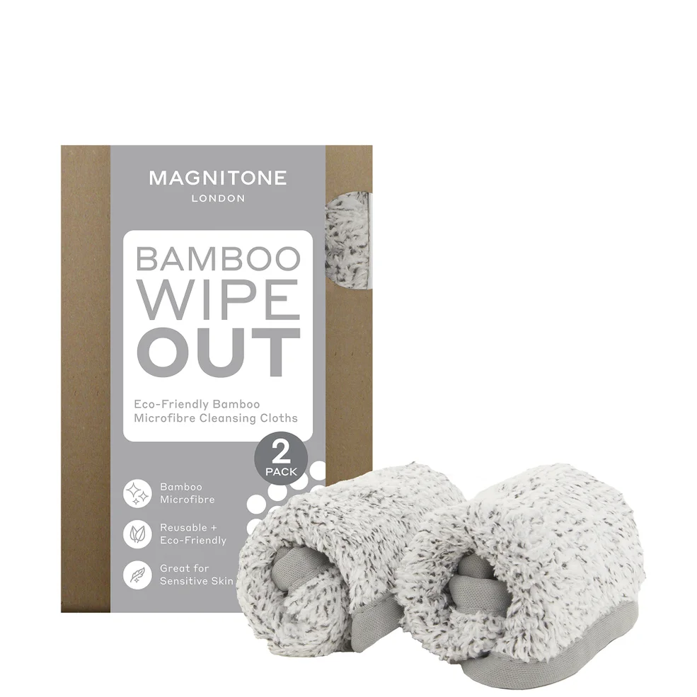 MAGNITONE WipeOut 100% Microfibre Bamboo Cleansing Cloths 2 Pack Zdjęcie 1