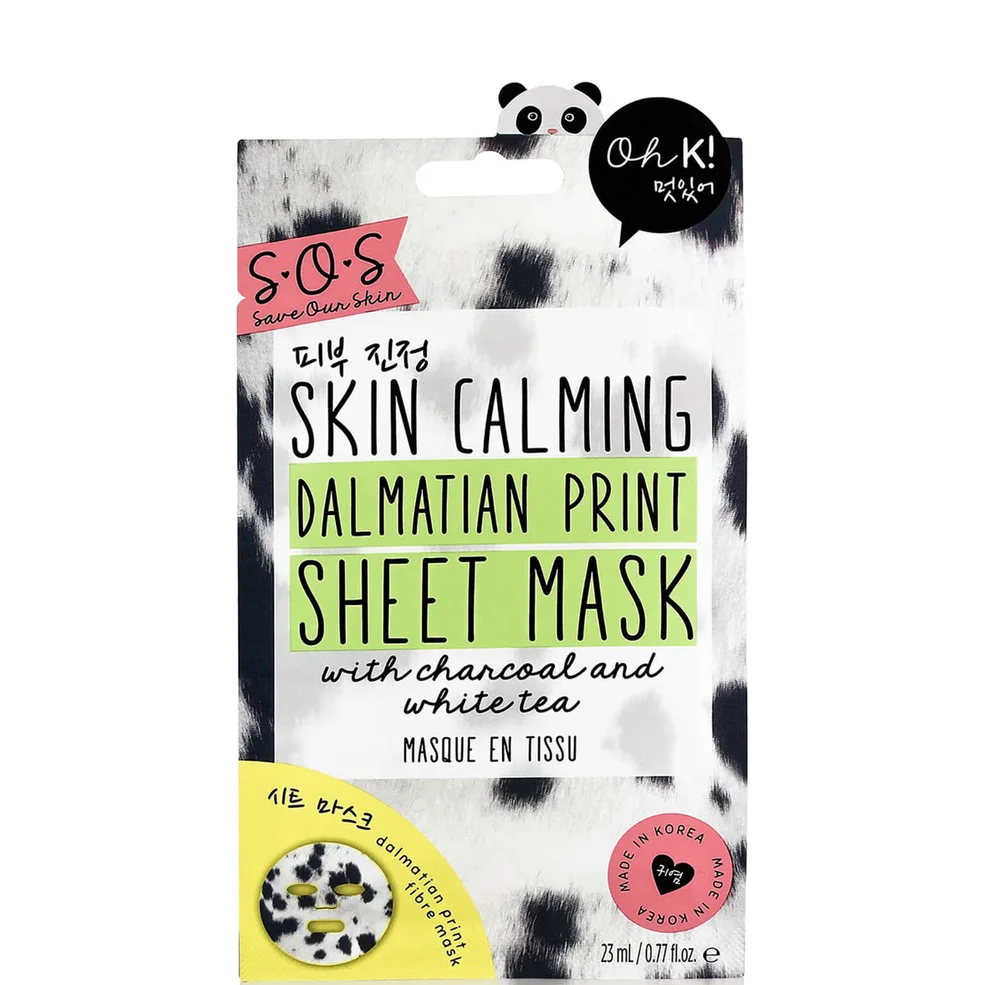 Oh K! SOS Printed Dalmation Calming Print Sheet Mask 23ml Zdjęcie 1