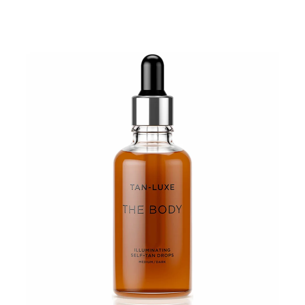 Tan-Luxe The Body Illuminating Self-Tan Drops rozświetlający samoopalacz do ciała w kroplach 50 ml – Medium/Dark Zdjęcie 1