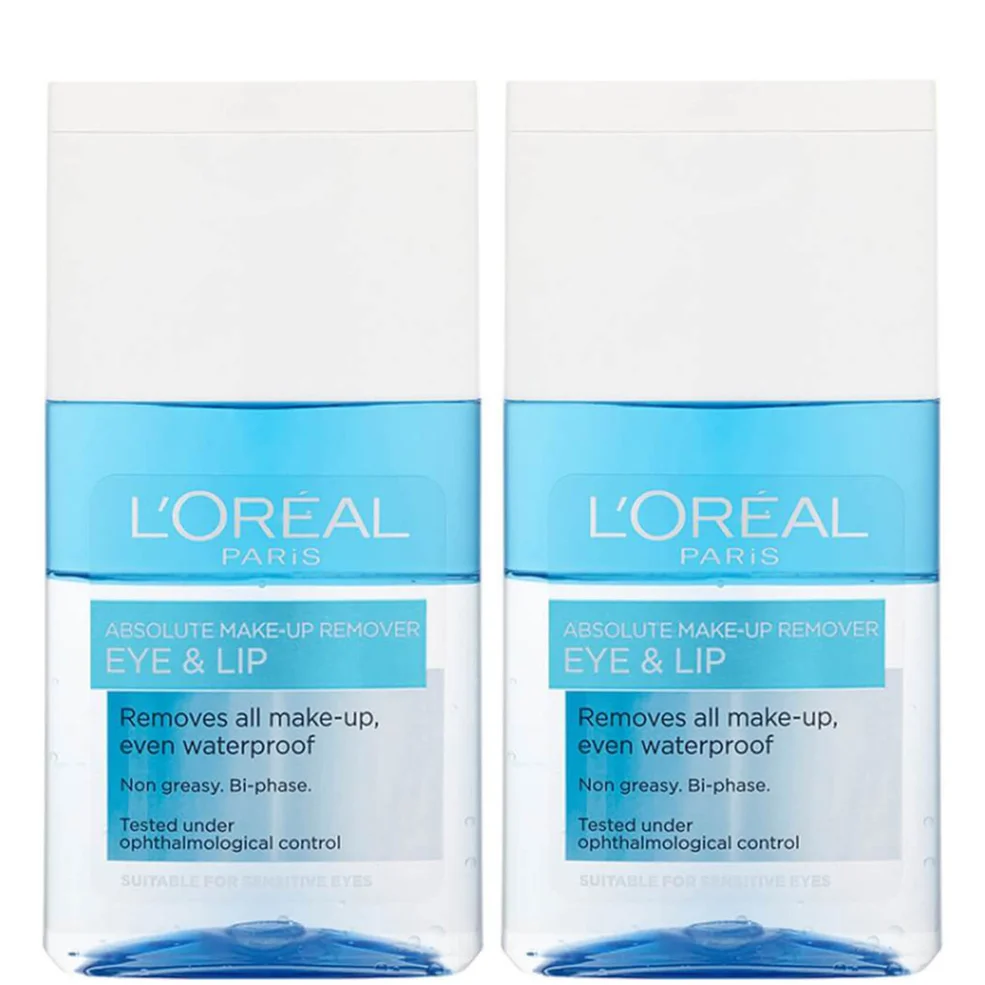 L'Oréal Paris Absolute Make-Up Remover Eye and Lip 125ml 2 Pack Exclusive Zdjęcie 1
