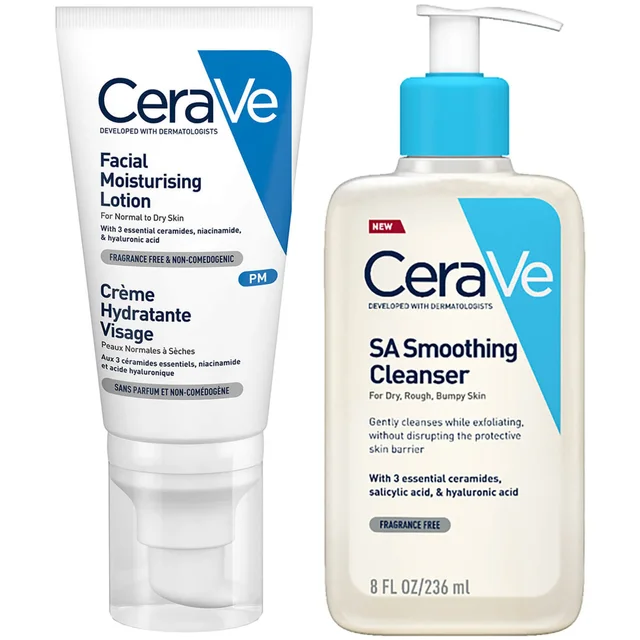 CeraVe Smoothing Skin Night Time Bundle zestaw produktów wygładzających na noc