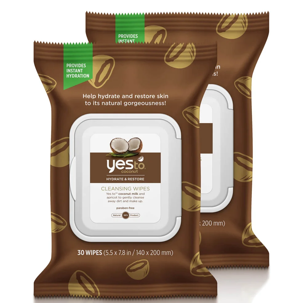 yes to Coconut Cleansing Wipes (Pack of 2) Zdjęcie 1