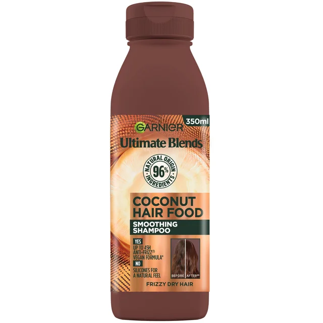 Garnier Ultimate Blends Smoothing Hair Food Coconut Shampoo For Frizzy Hair szampon do włosów puszących się 350 ml