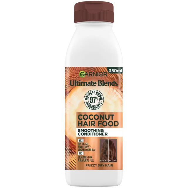 Garnier Ultimate Blends Smoothing Hair Food Coconut Conditioner for Frizzy Hair odżywka do włosów puszących się 350 ml