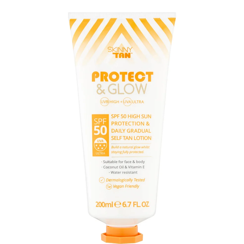 Skinny Tan Protect & Glow Lotion SPF50 200ml Zdjęcie 1