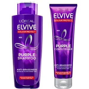 L'Oréal Paris Elvive Colour Protect Anti-Brassiness Purple Shampoo and Conditioner Set - undefined undefined