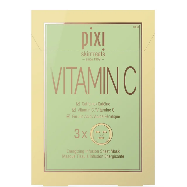 PIXI Vitamin-C Sheet Mask maska do twarzy z witaminą C w płachcie (3 sztuki)