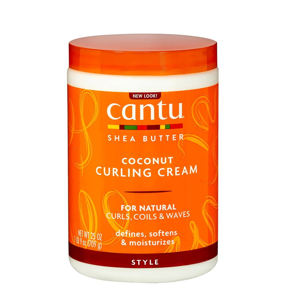 Cantu Shea Butter for Natural Hair Coconut Curling Cream krem z kokosem do włosów kręconych – wielkość profesjonalna 709 g Zdjęcie 1