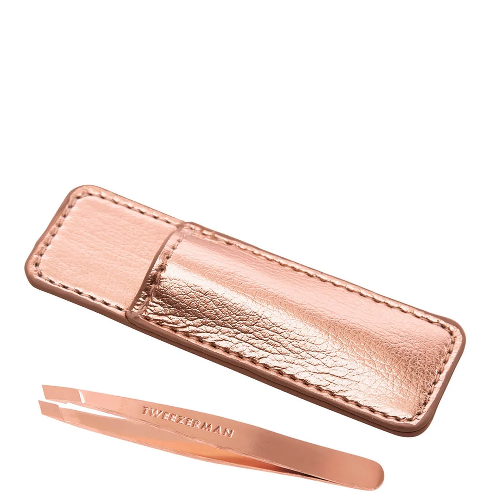 Tweezerman Rose Gold Mini Slant Tweezer with Case Zdjęcie 1