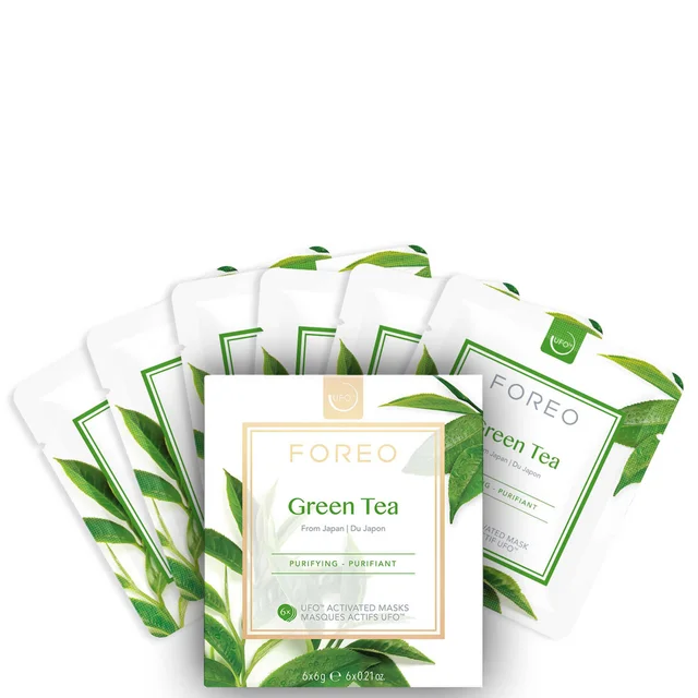FOREO Green Tea UFO Purifying Face Mask oczyszczająca maseczka do twarzy (6 sztuk)