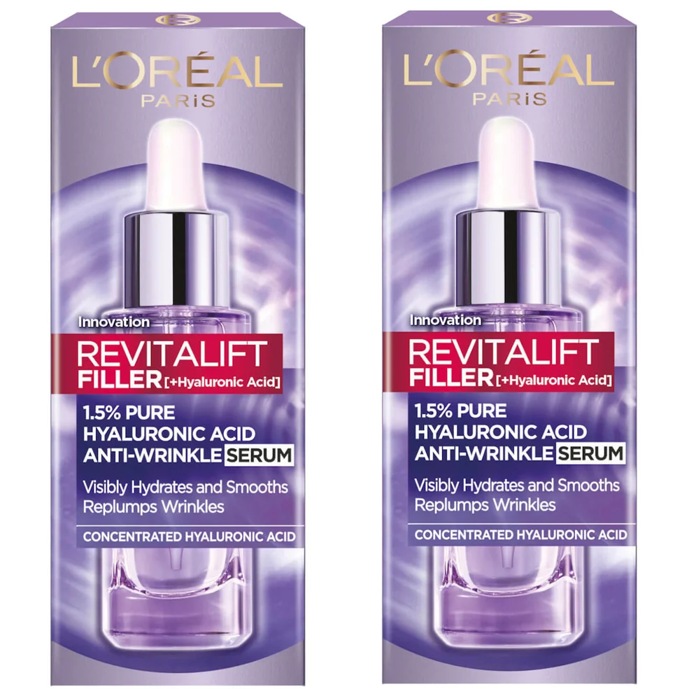 L'Oréal Paris Exclusive Revitalift Filler with 1.5% Hyaluronic Acid Anti-Wrinkle Dropper Serum Duo 2 x 30ml Zdjęcie 1