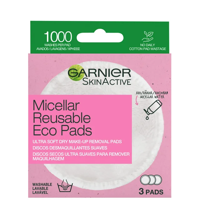 Garnier Micellar Reusable Make-up Remover Eco Pads wielokrotnego użytku płatki eko do demakijażu
