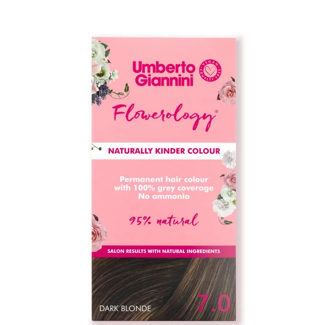 Umberto Giannini Flowerology Naturally Kinder Colour łagodna farba do włosów – ciemny blond 7.0 195 ml