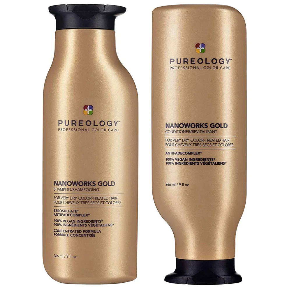 Pureology Nanoworks Gold Shampoo and Conditioner Bundle for Dry, Tired Hair, Sulphate Free for a Gentle Cleanse Zdjęcie 1