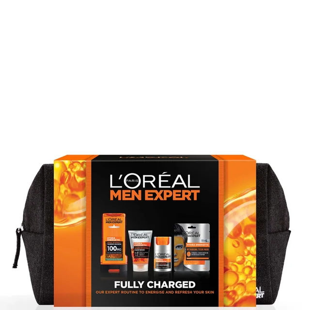 L'Oreal Paris Men Expert Fully Charged Washbag 4 pieces Gift Set for Him