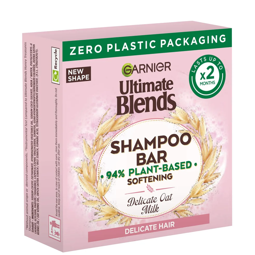 Garnier Ultimate Blends Delicate Oat Softening Shampoo Bar for Sensitive Scalp and Fragile Hair 60g Zdjęcie 1