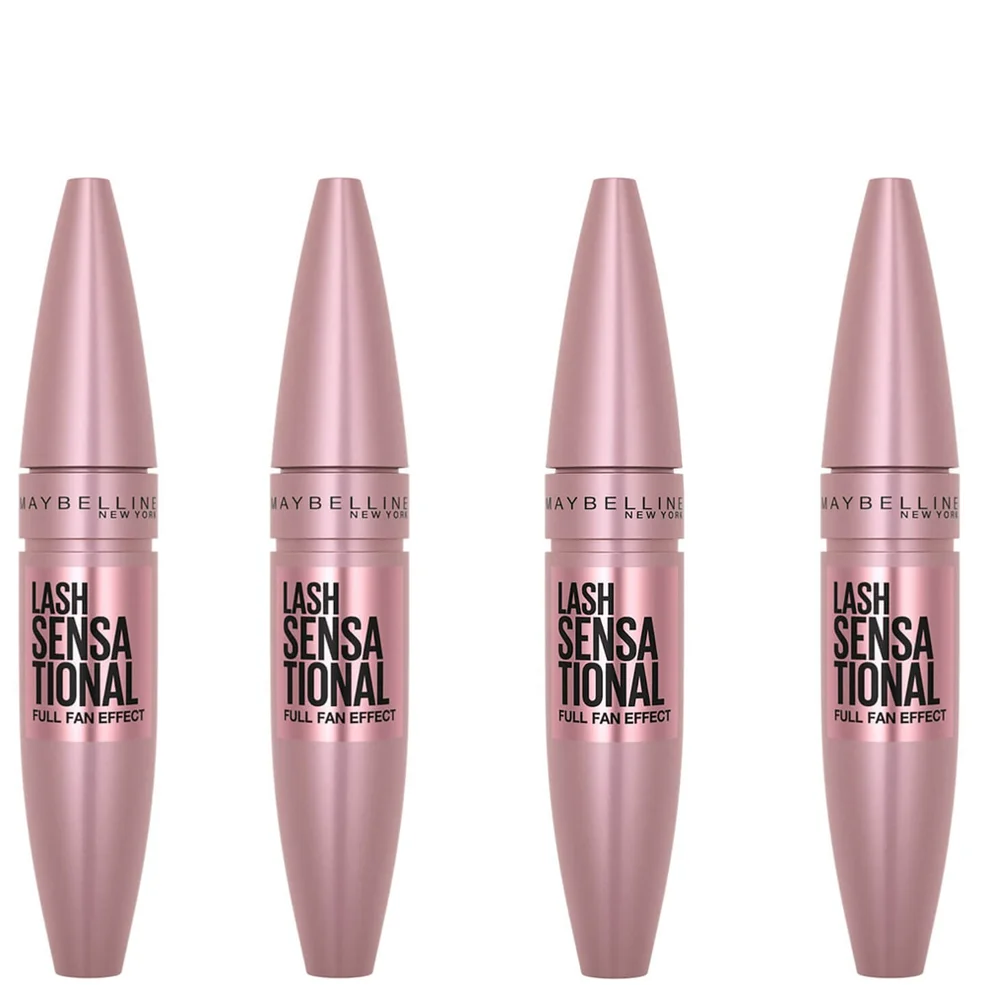 Maybelline Lash Sensational Volumising and Thickening Eyelash Lengthening Mascara - 01 Very Black (Pack of 4) Zdjęcie 1