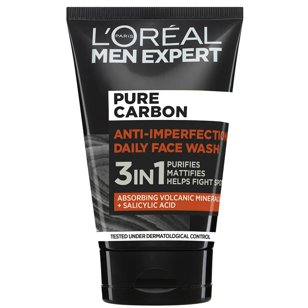 L'Oréal Paris Men Expert Pure Carbon 3-in-1 Daily Face Wash 100ml Zdjęcie 1