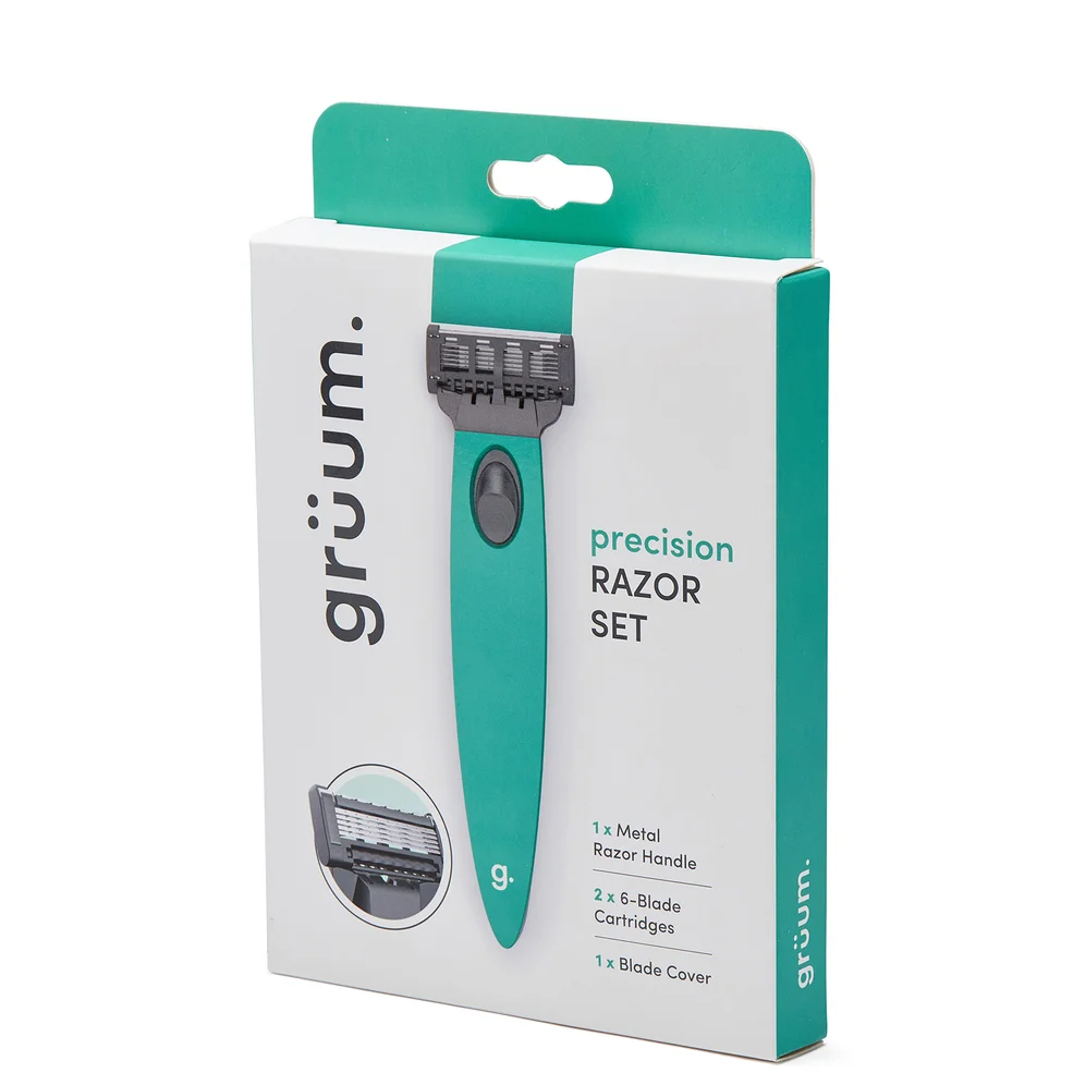 grüum Precision Razor Set - Aqua Green Zdjęcie 1