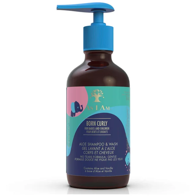 As I Am Born Curly Aloe Shampoo and Wash szampon i płyn do mycia włosów kręconych z aloesem 240 ml