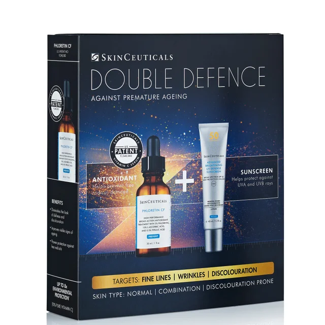 SkinCeuticals Double Defence Phloretin CF Kit for Combination, Discolouration-Prone Skin zestaw do cery mieszanej i odbarwionej