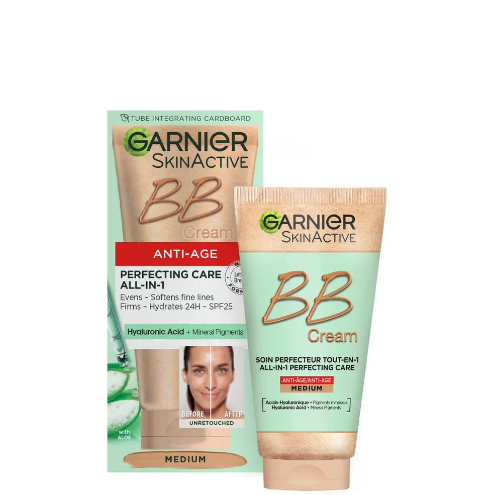 Garnier SkinActive BB Cream Anti-Aging Tinted Moisturiser SPF15 przeciwstarzeniowy krem nawilżający – Medium Zdjęcie 1