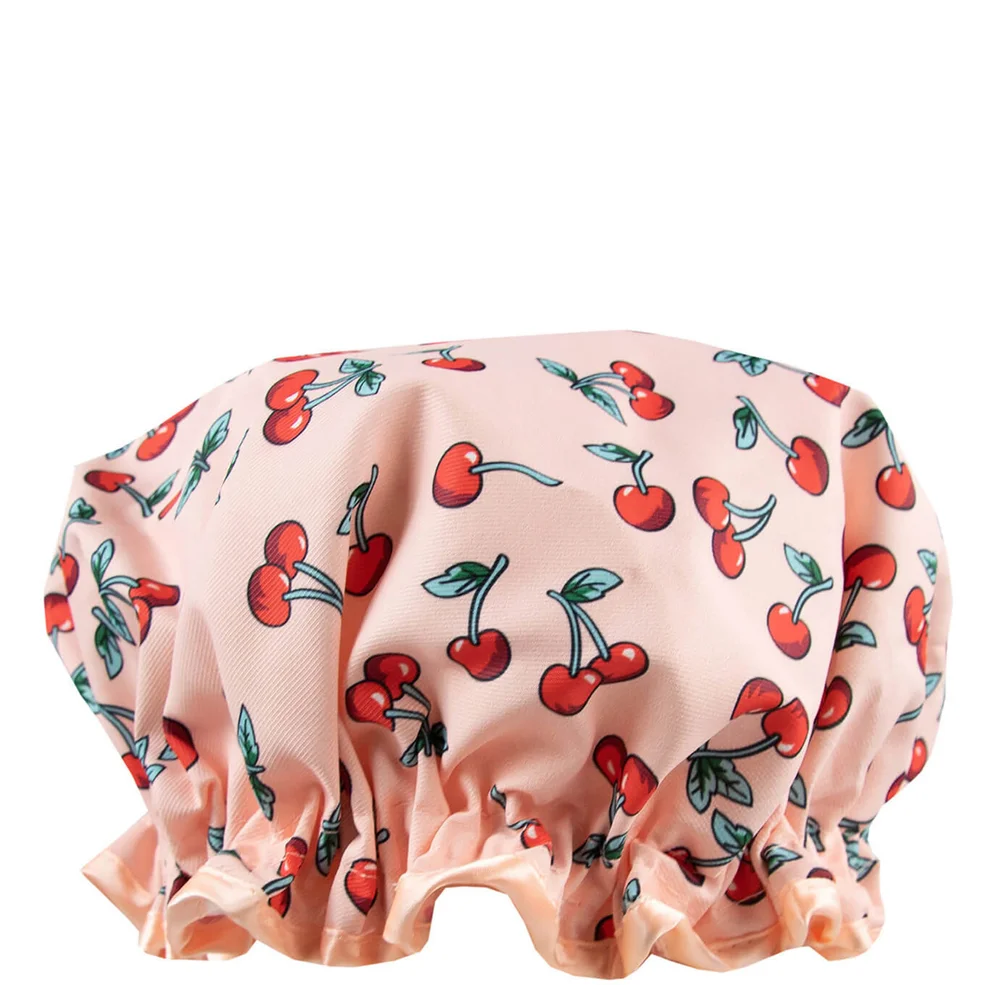 The Vintage Cosmetic Company Cherry Print Shower Cap Zdjęcie 1