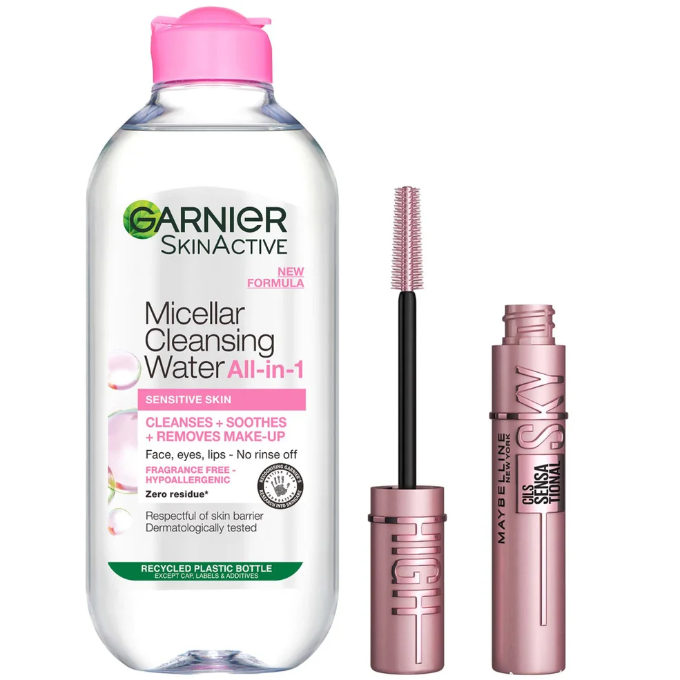 Maybelline Sky High Mascara and Garnier Micellar Water Set Zdjęcie 1
