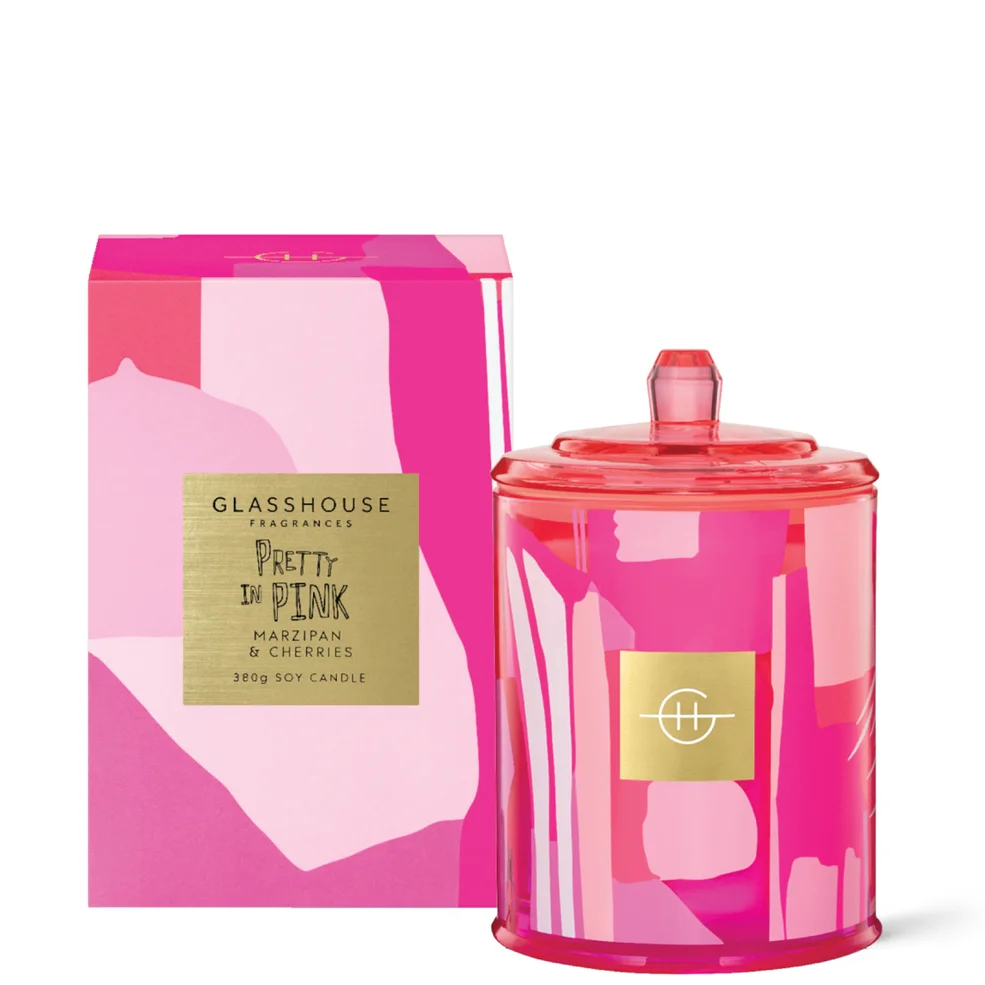 Glasshouse Fragrances Pretty in Pink Limited Edition Soy Candle 380g Zdjęcie 1