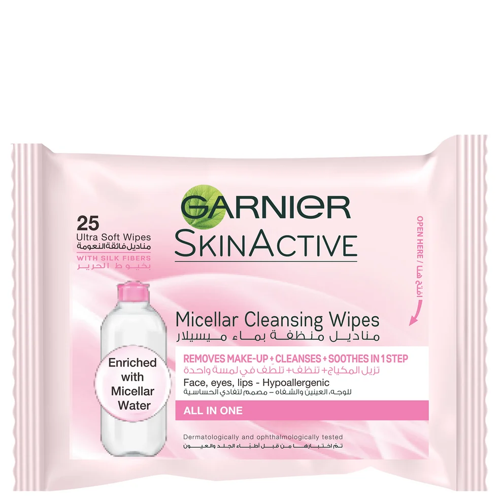Garnier SkinActive Micellar Cleansing Wipes X25 Zdjęcie 1
