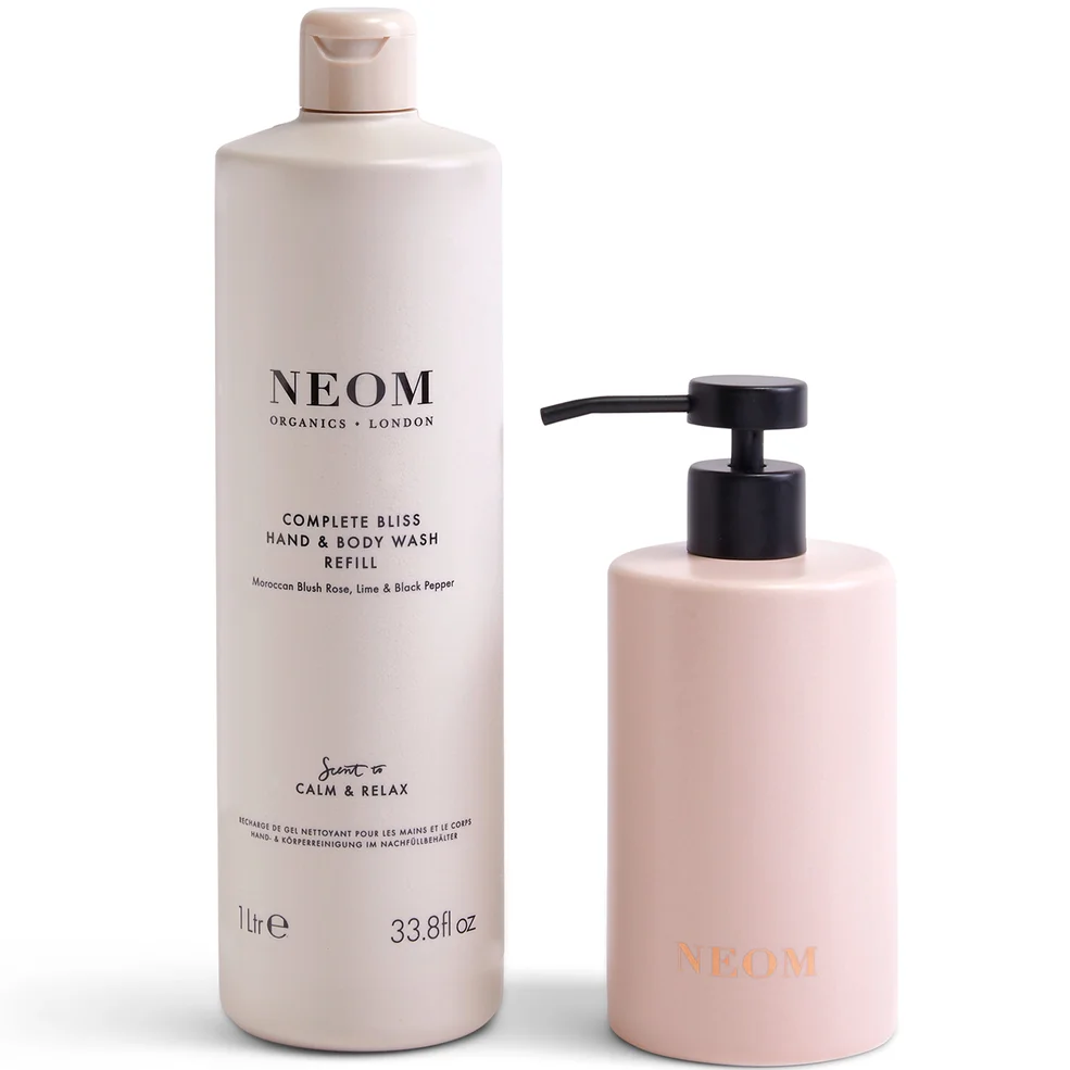 NEOM Complete Bliss Hand Wash Refill and Ceramic Dispenser 1L Zdjęcie 1