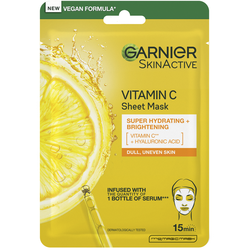 Garnier SkinActive Moisture Bomb Vitamin C Sheet Mask maska w płachcie 28 g Zdjęcie 1