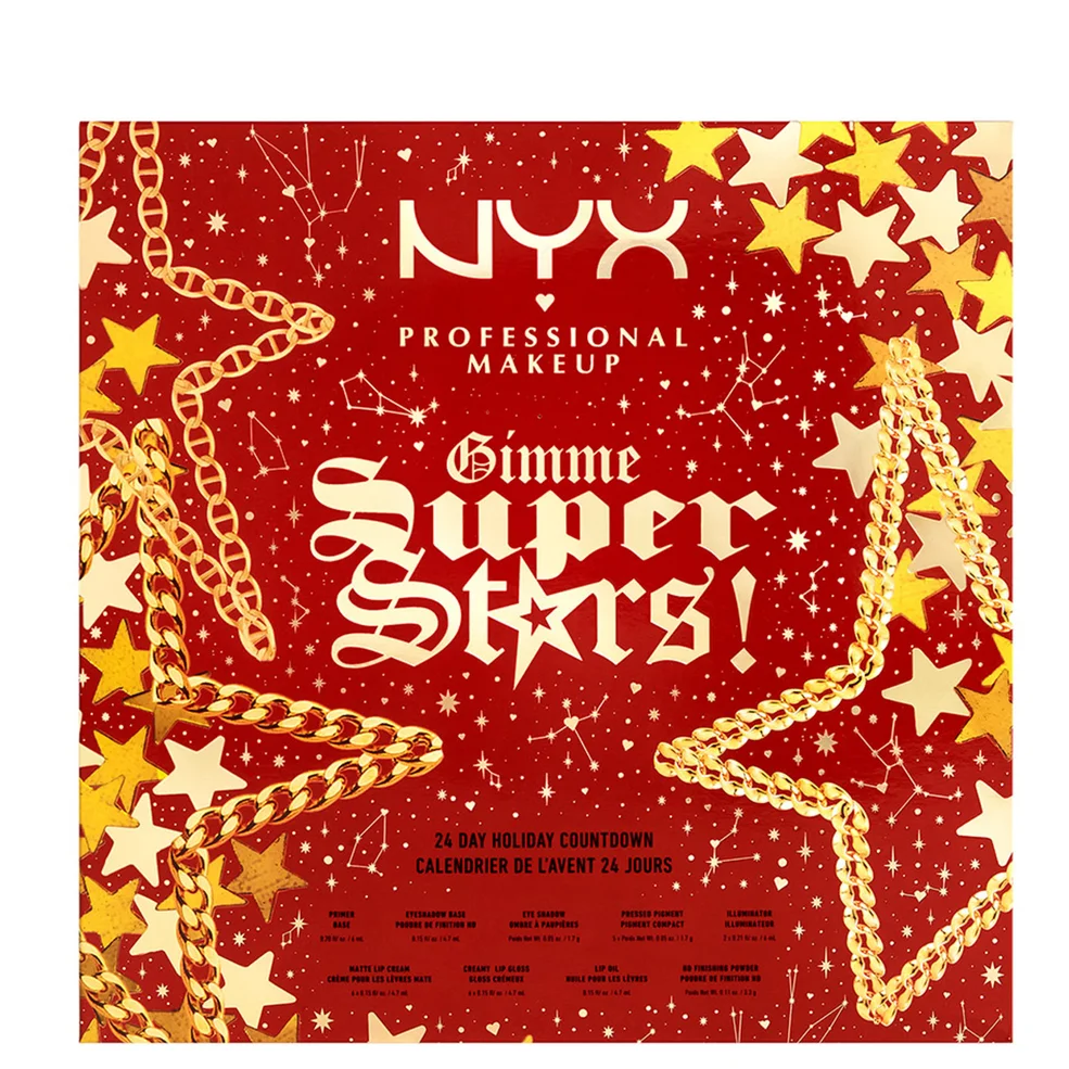 NYX Professional Makeup Gimme Super Stars! 24-dniowy kalendarz adwentowy (o wartości £106.25) Zdjęcie 1
