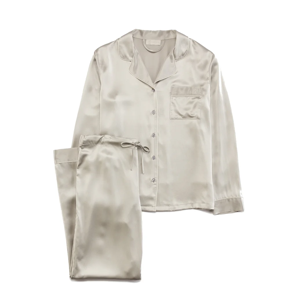 ESPA Home Silk Pyjamas - Moonlight Grey - L Zdjęcie 1