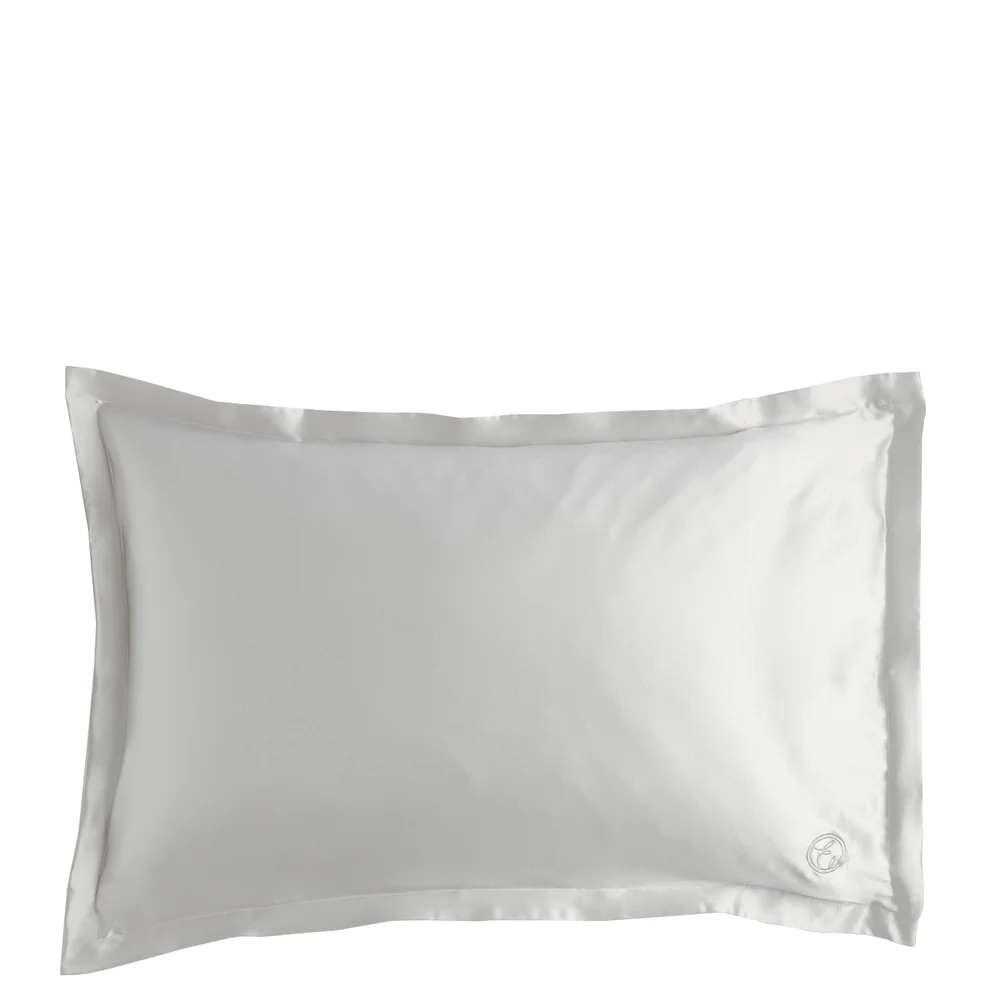 ESPA Home Oxford Edge Silk Pillowcase - Moonlight Grey Zdjęcie 1