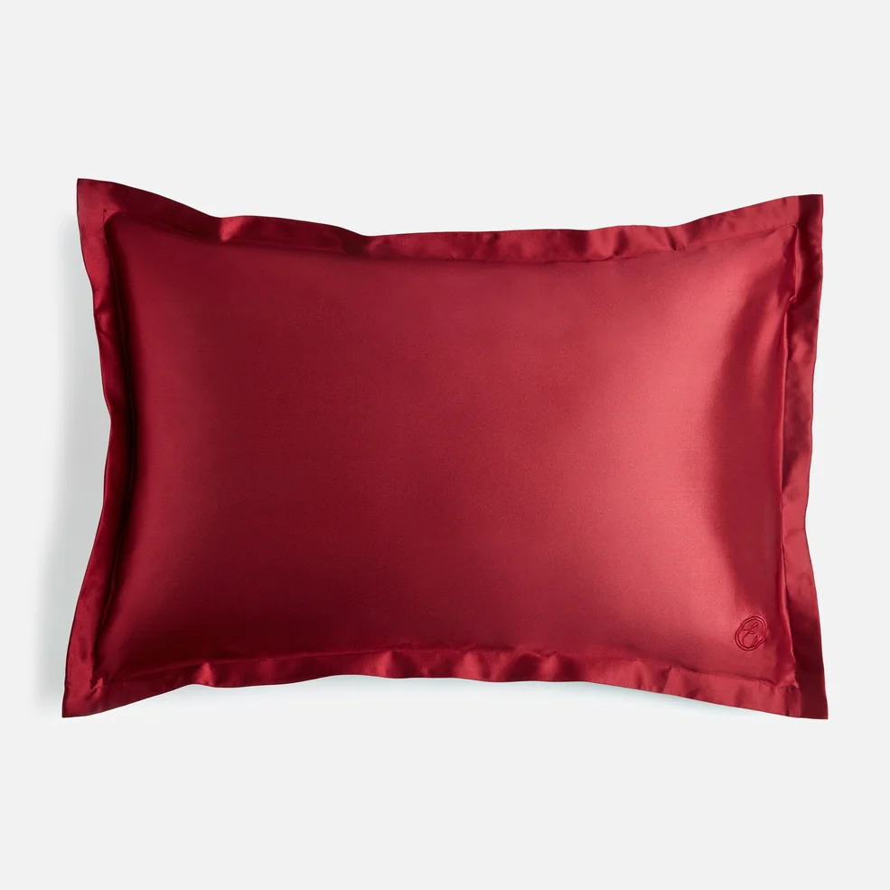 ESPA Oxford Edge Silk Pillowcase - Claret Rose Zdjęcie 1