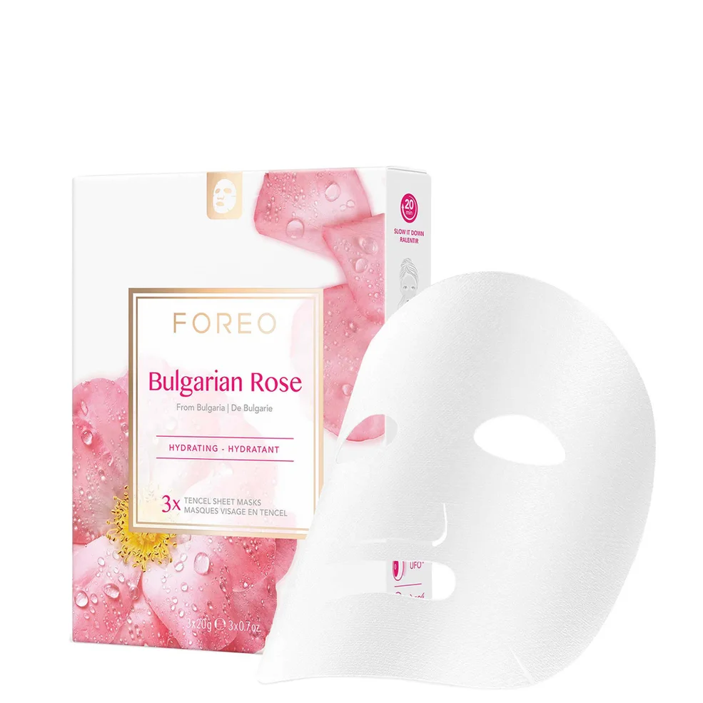 FOREO Bulgarian Rose Moisture-Boosting Sheet Face Mask (3 Pack) Zdjęcie 1