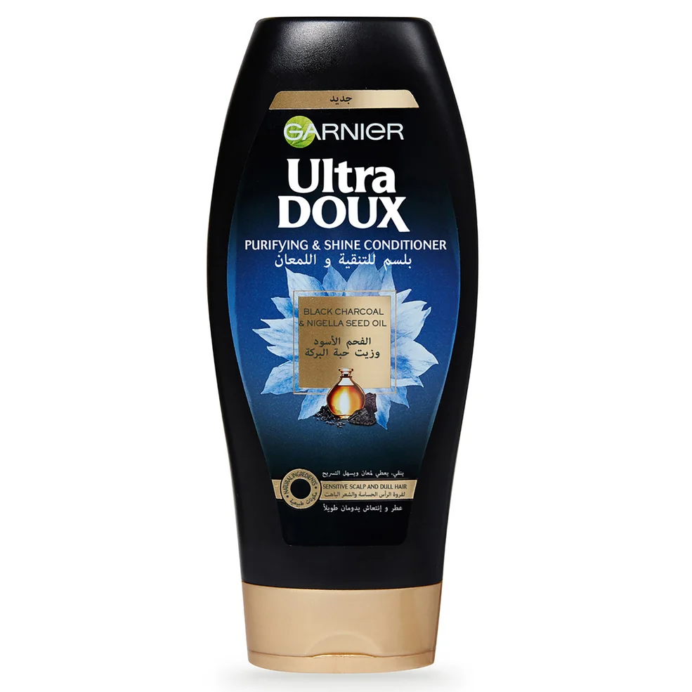Garnier Ultra Doux Black Charcoal and Nigella Seed Oil Purifying and Shine Conditioner 400ml Zdjęcie 1