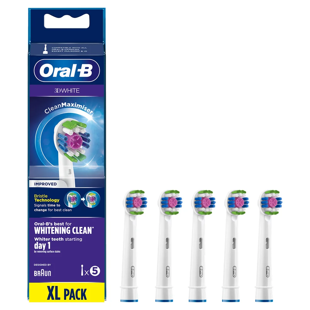 Oral B 3D White Brush Head with Clean Maximiser - 5 Counts Zdjęcie 1