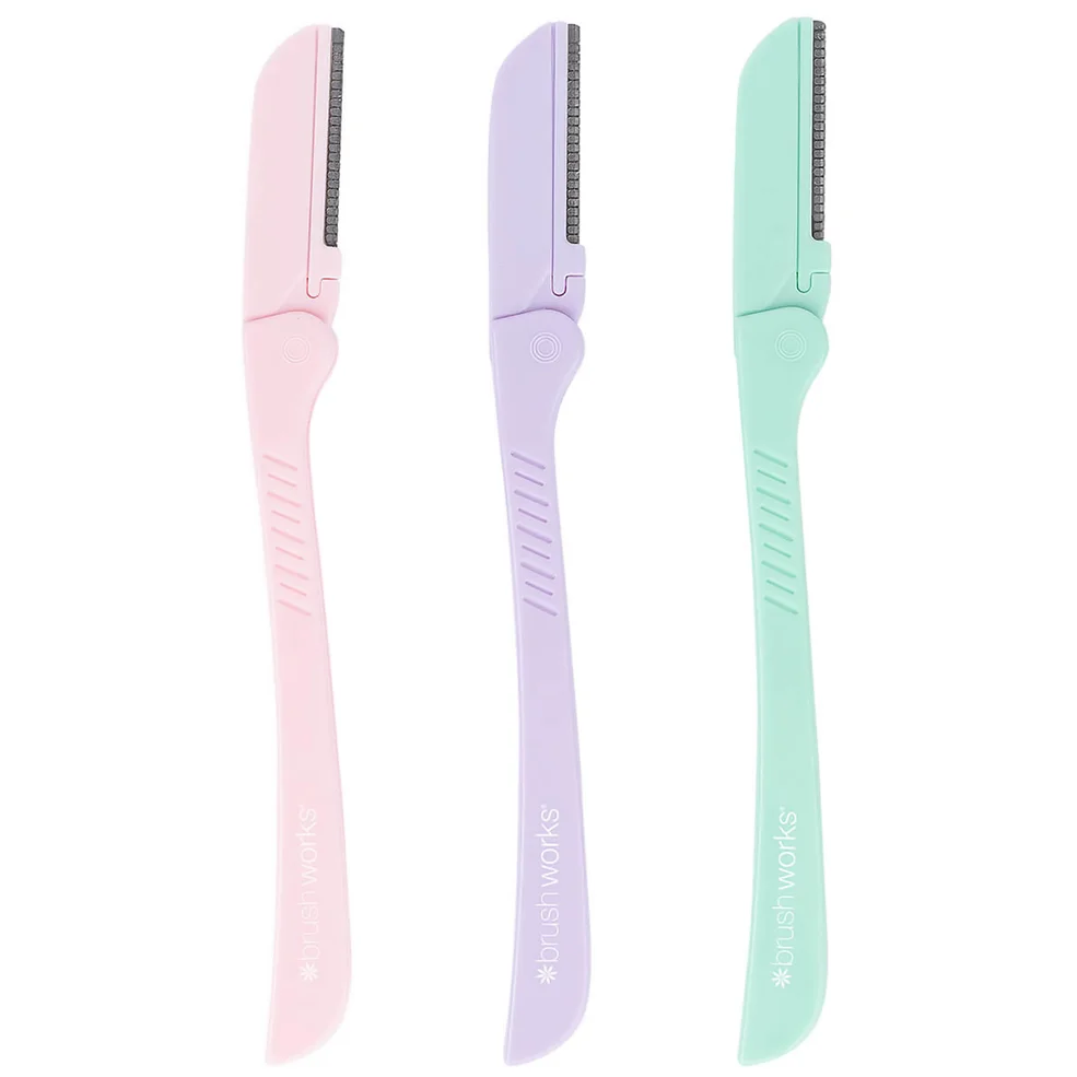 Brushworks Precision Eyebrow Razor brzytwa do brwi – pastelowa (zestaw 3 sztuk) Zdjęcie 1