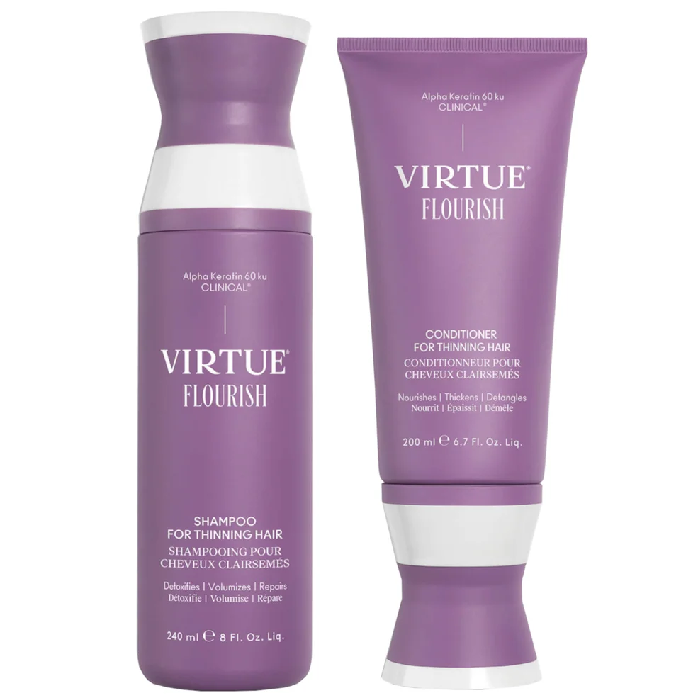 VIRTUE Flourish Shampoo and Conditioner for Thinning Hair Bundle Zdjęcie 1