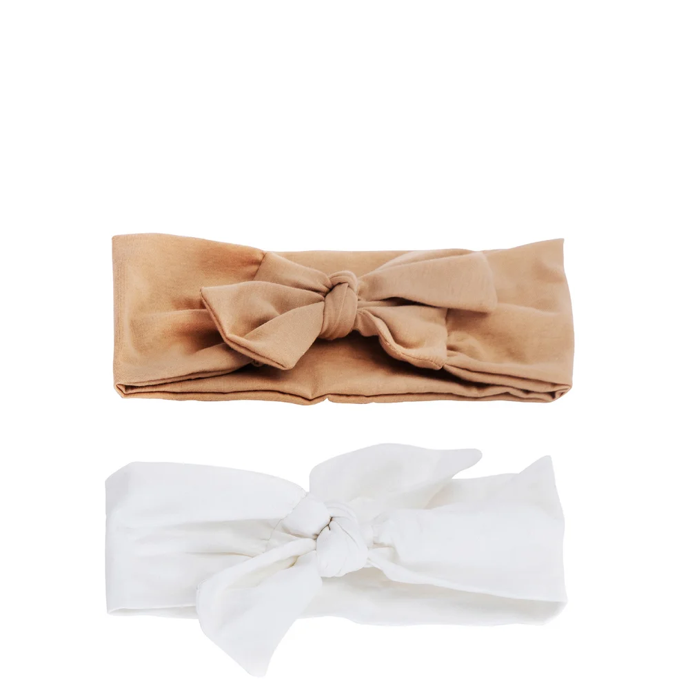 Kitsch Eco Friendly Adjustable Headband Set in Sand Zdjęcie 1